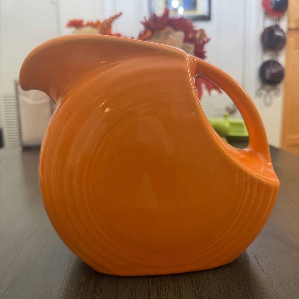 Fiesta Tangerine large disc pitcher - Picture 3 of 4